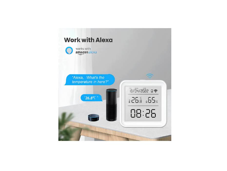 Uan Tii Smart Temperature Humidity Sensor Tuya WIFI Wireless Indoor Hygrometer Thermometer