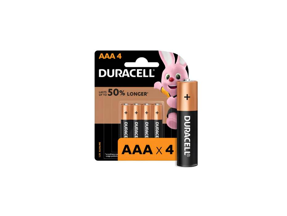Duracell Alkaline Battery AAA 4pcs/pack