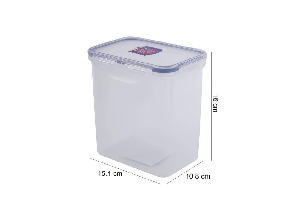 Rectangular Tall Food Container with Leak Proof Locking Lid (1.5 Liters)