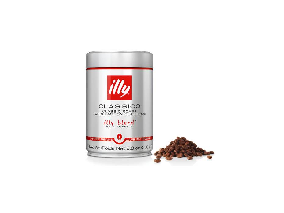 illy Classico Medium Roast Coffee Beans with Notes of Caramel, Orange Blossom, and Jasmine, 100 % Arabica Coffee, 250g