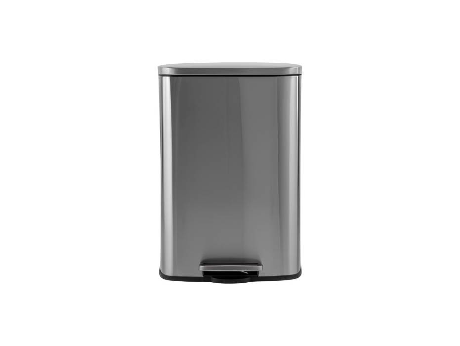 NINESTARS JCT-50-8, 50 L Kitchen Trash Bin, Dustbin, Stainless Steel Trash Can, Stain Resistant Garbage Bin, Highly Durable Pedal with Soft Close Lid for Home, Office and Kitchen