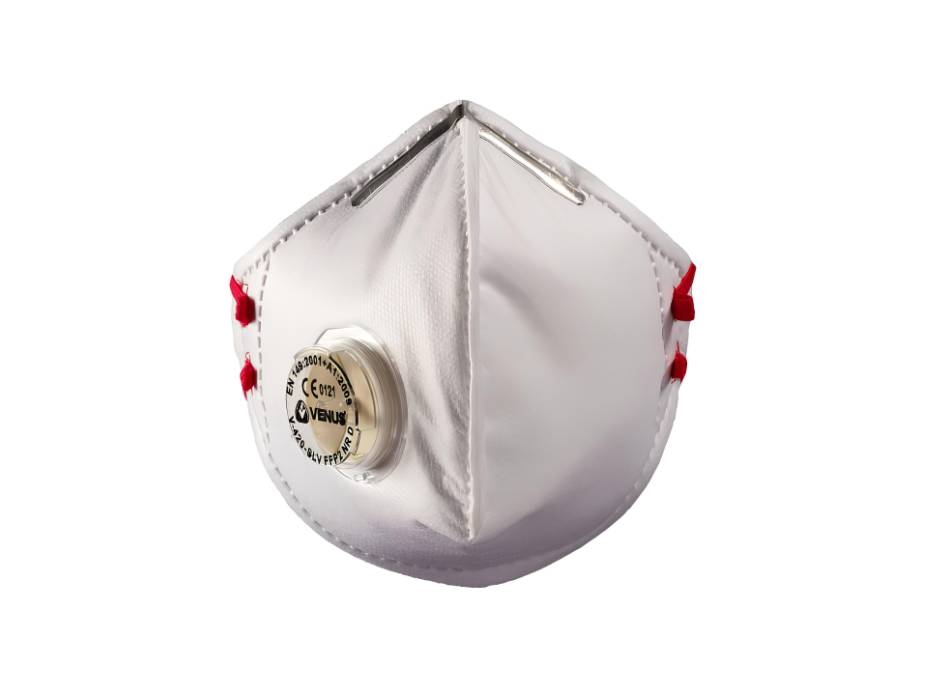 VENUS V-420 SLV FFP2 FOLD FLAT STYLE RESPIRATOR, pack of 15