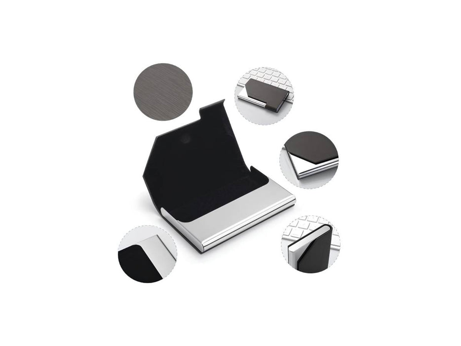 Business Card Case Holder with PU Leather Case and Magnetic Shut