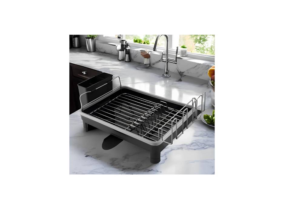 Fissman Stainless Steel Dish Drying Stand 52x32x18cm with Drainboard