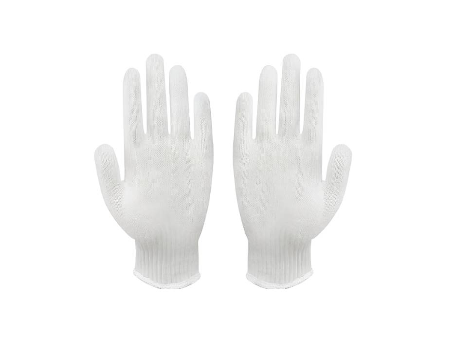 Valpro Knitted Cotton Gloves, Bleach White 400 GMS
