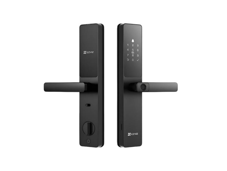 EZVIZ Smart Lock Y2000, 7-in-1 Smart Door Lock, Built-in Wifi Fingerprint Access, Weather-Resistant, Child Safety Lock for Apartment, Villa, Office