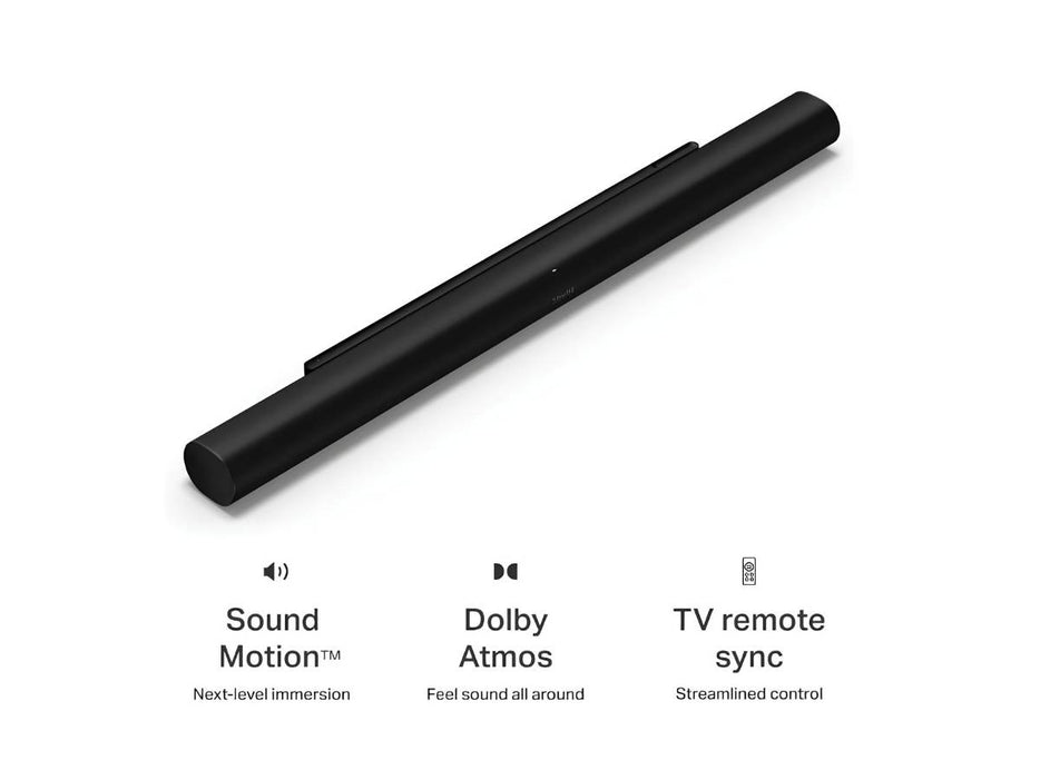 Sonos Arc Ultra Soundbar with Dolby Atmos and Voice Control - 9.1.4 Surround Sound for TV and Music - Black