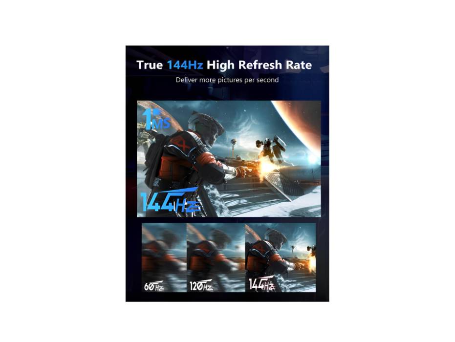 MagicRaven Portable Gaming Monitor, 18" 2.5K 144Hz Laptop Monitor, Dual USB C HDMI Second Computer Screen, VESA Gaming Display with Speakers