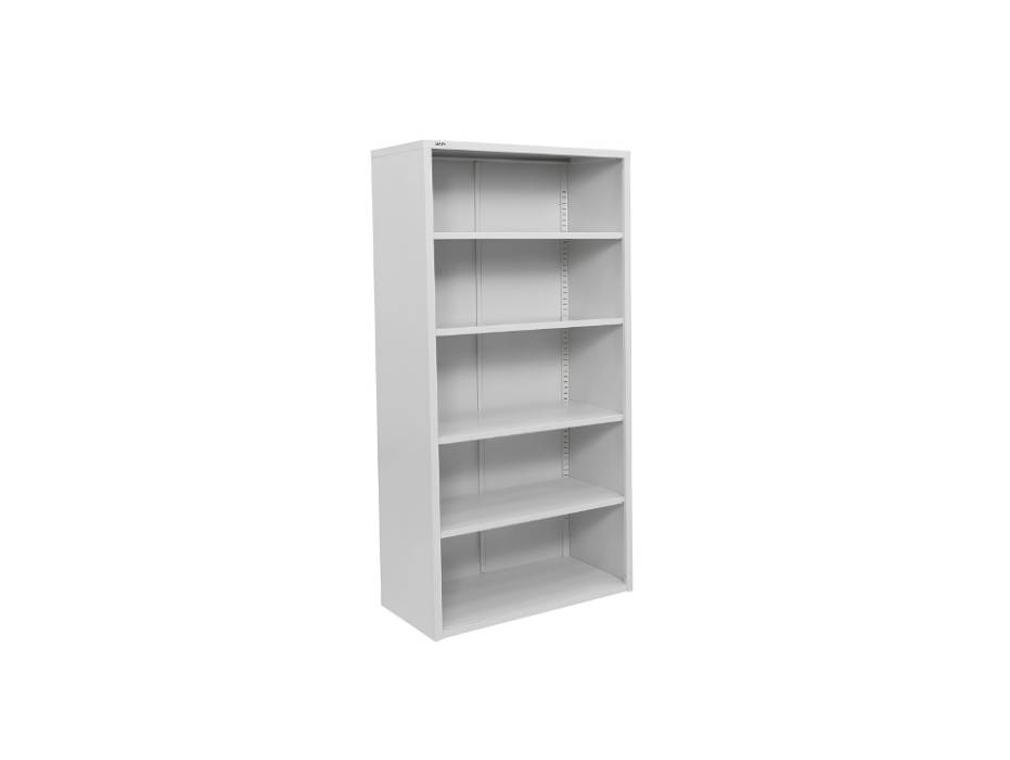 Hadid HD109F - Full Height Open Cabinet with 4 Adjustable Shelves - Grey