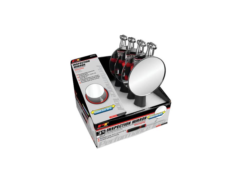 Heavy Duty Telescoping Inspection 3.23 Inch Round Mirror on a Stick