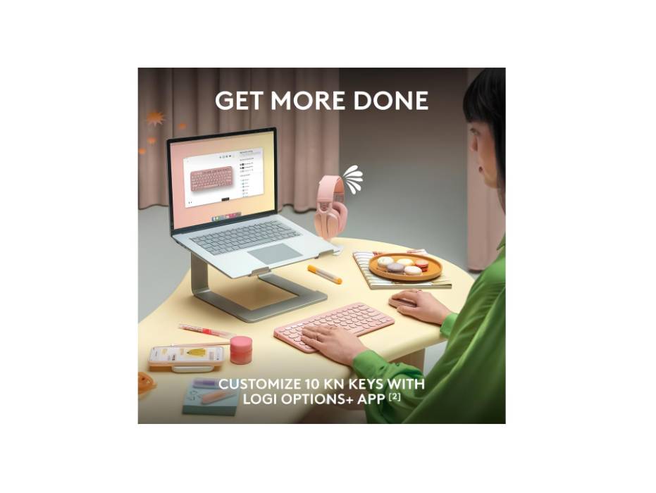 Logitech Pebble Keys 2 K380s, Multi-Device Bluetooth Wireless Keyboard, White