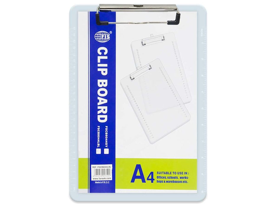 Acrylic Wire Clip Board A4 Blue - FSCB8044LBL
