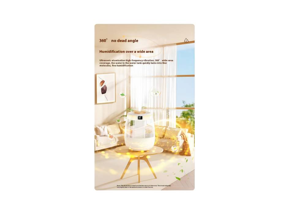 Air Humidifier Ultra Quiet Room Essential Oil Diffuser USB Power Supply with Humidity Display, 1.5L Capacity