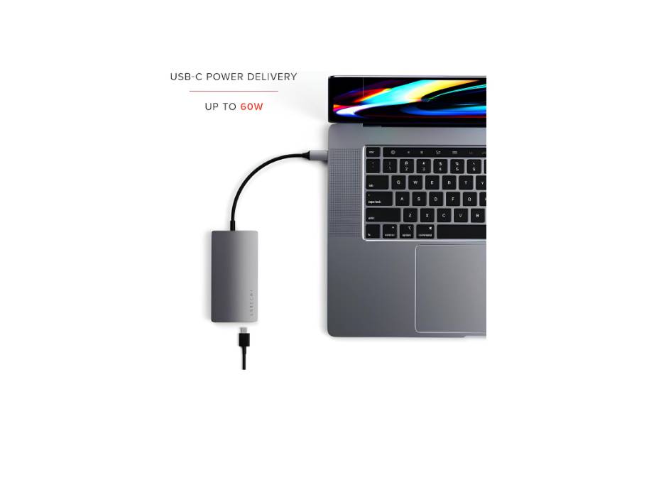 Satechi USB-C Hub Multiport Adapter V2 - Hdmi 4k- Ethernet port - Space Gray