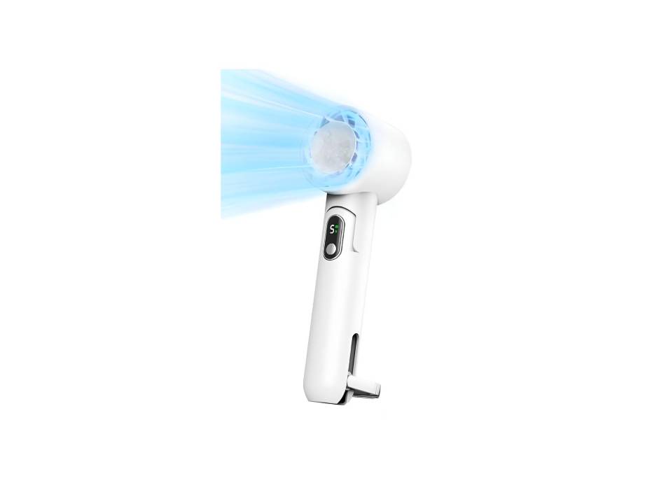 Handheld Fan with Cold Compress Function, Foldable, Rechargeable Fan with 4000mAh Battery, 5 Speeds LED Digital Display