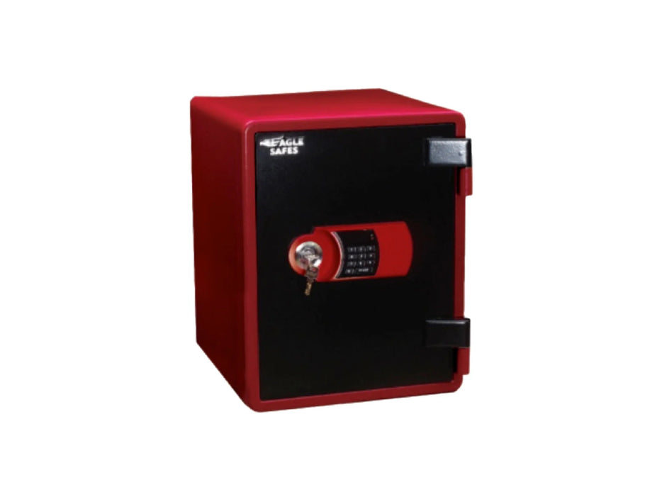 Eagle YES-031DK Fire Resistant Safe, Digital and Key Lock (Red)