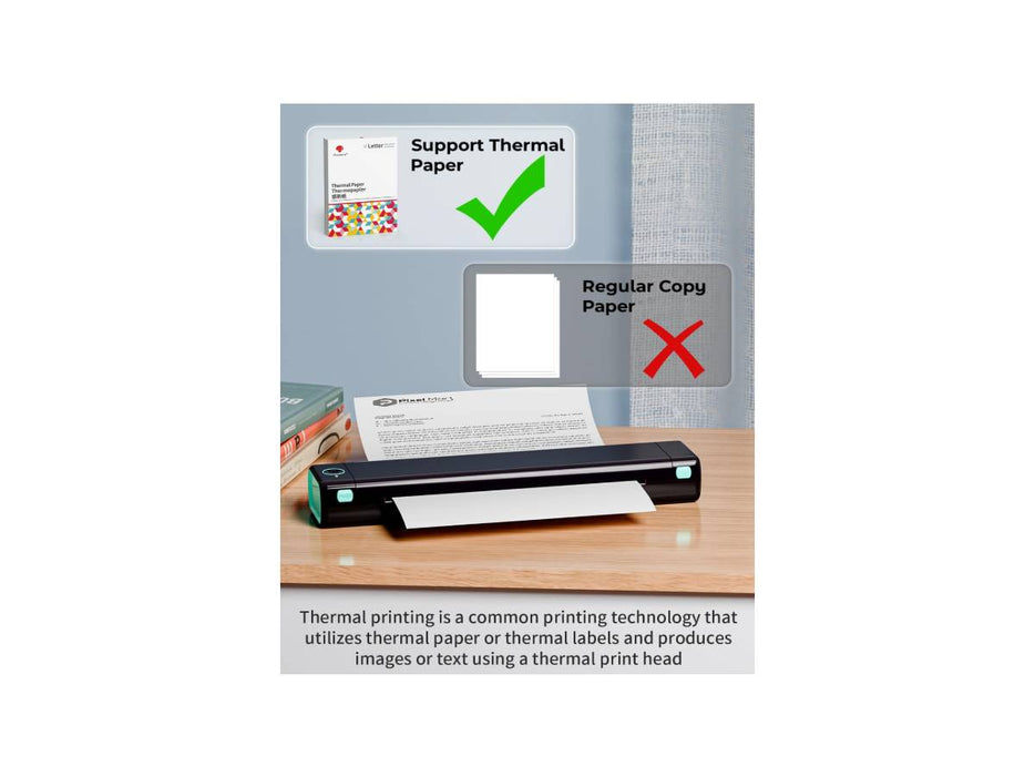 Phomemo M08F A4 Portable Thermal Printer, Bluetooth Printer Compatible with Phone & Laptop