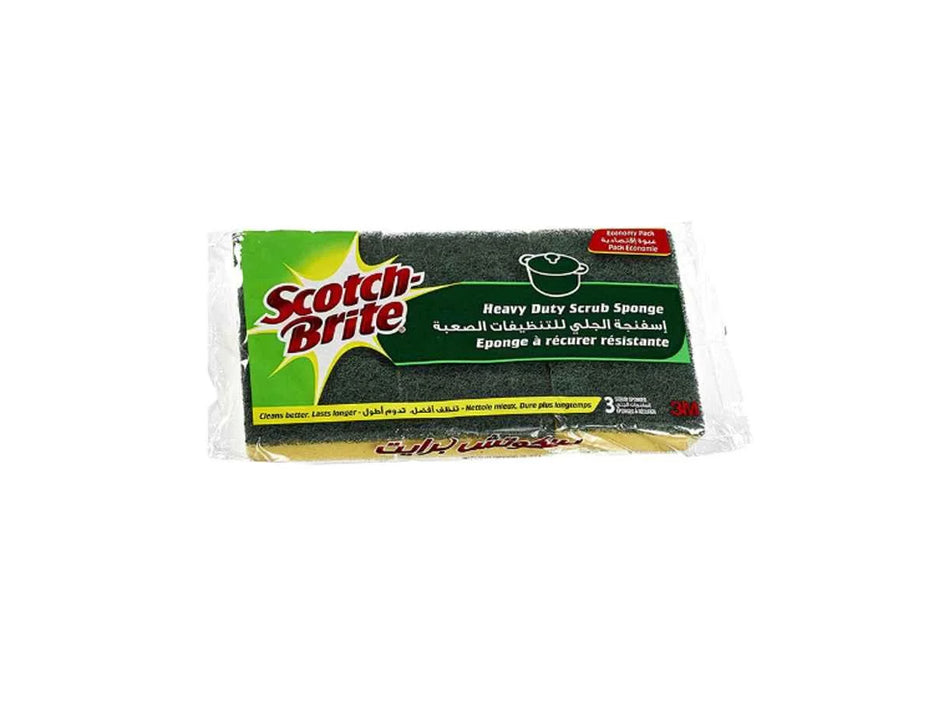 Scotch-Brite Heavy Duty Scrubs Sponge x Pack of 3