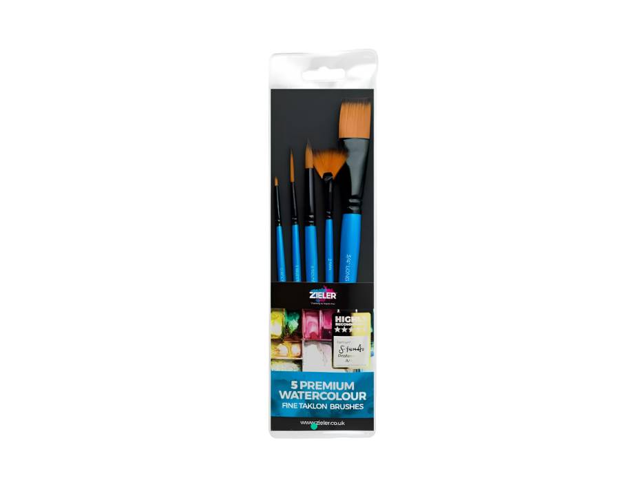 Zieler 9299267 Premium Brushes (pack of 5) - Watercolor