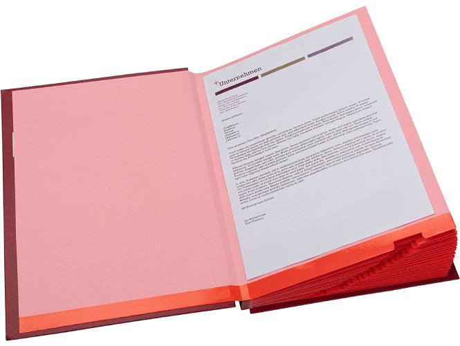 Elba 41403 Signature Book, 20 Compartments, PVC Cover, Red - Altimus