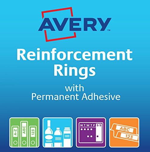 Avery 43409 Reinforcement Rings, 13mm, 500 Labels - Clear - Altimus