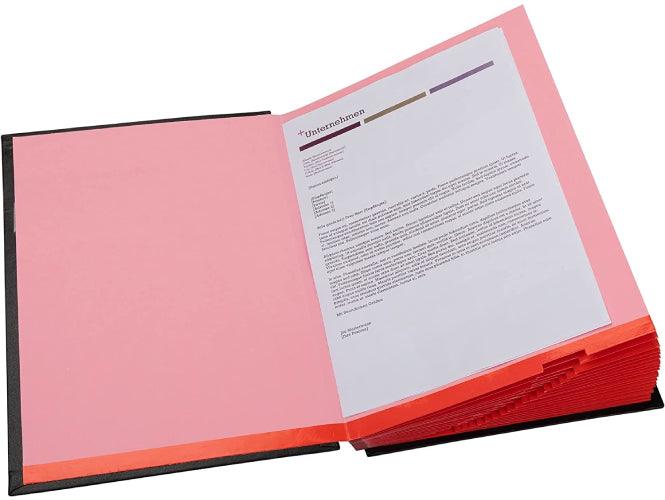 Elba 41403 Signature Book, 20 Compartments, PVC Cover, Black - Altimus