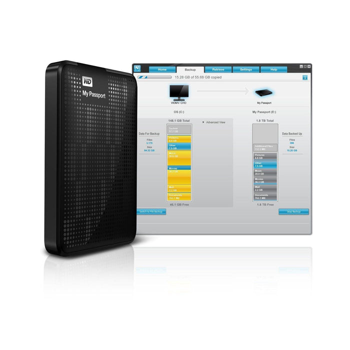 Western Digital My Passport 500GB Portable External Hard Drive Storage USB 3.0 - Altimus