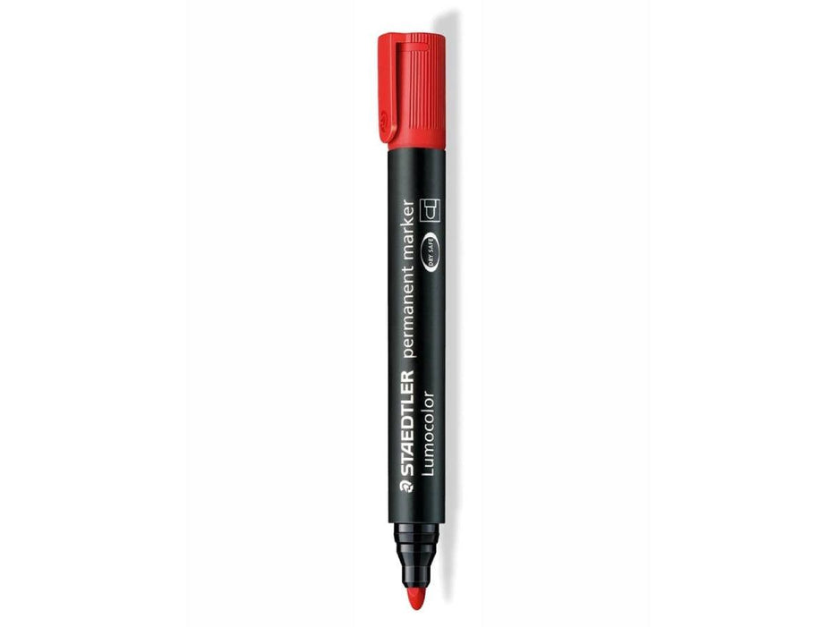 Staedtler Lumocolor Permanent Marker, Bullet Tip, Red - Altimus