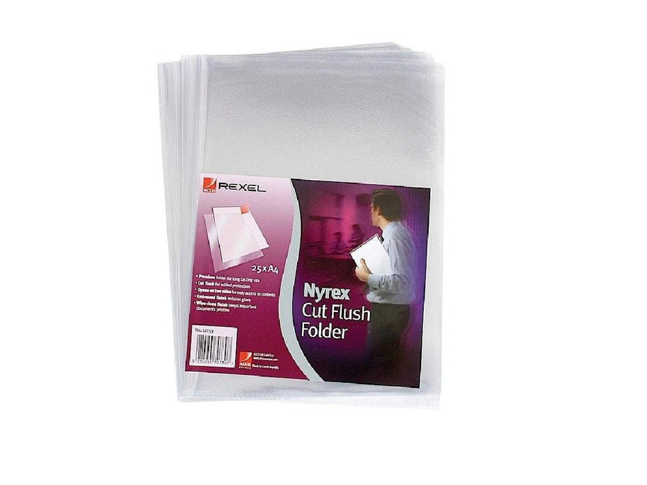 Rexel PFC/A4 12153 Nyrex Cut Flush Folder Embossed PK/25 - Altimus