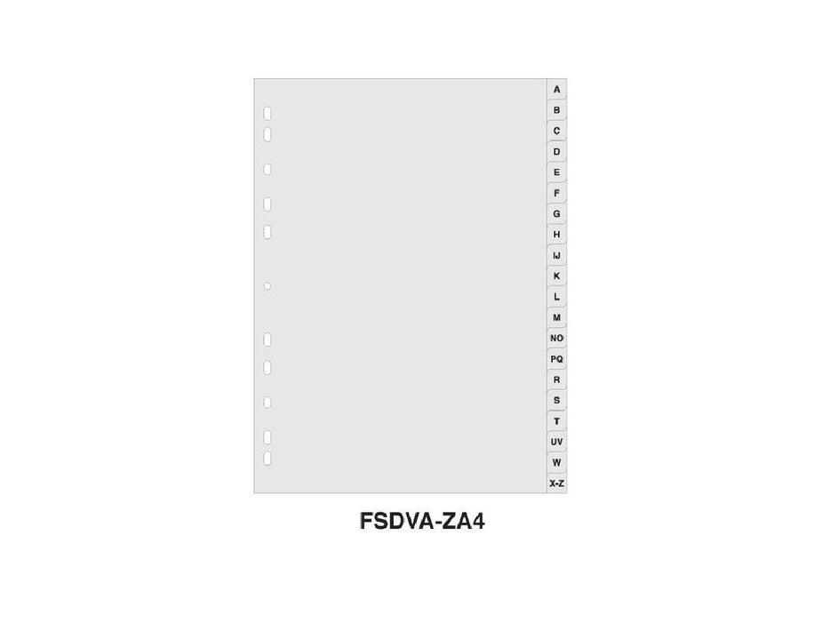 Divider Plastic PVC Grey A4 A-Z (FSDVA-ZA4) - Altimus