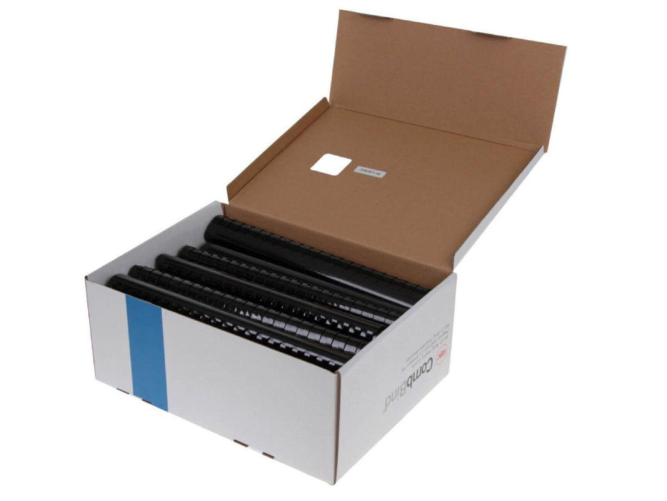 GBC 45mm Comb Binding Rings, Oval Black, 50/box (4028186) - Altimus