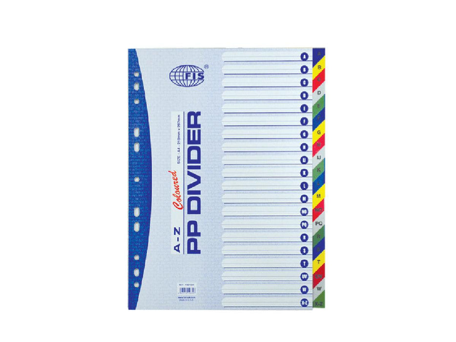 Divider Plastic Colored A4 A-Z (FSDV320) - Altimus