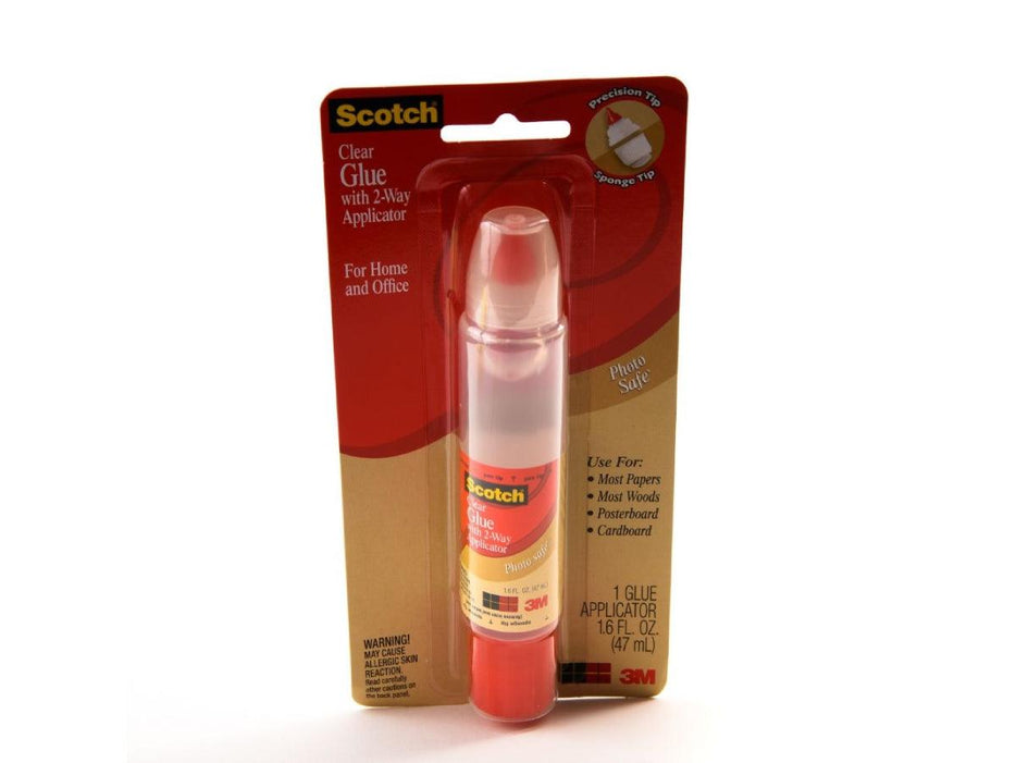 3M Scotch Clear Glue With 2-way Applicator, 6050, 1.6 oz - Altimus