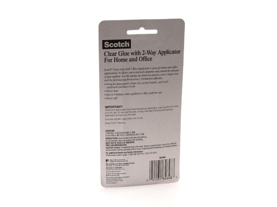 3M Scotch Clear Glue With 2-way Applicator, 6050, 1.6 oz - Altimus