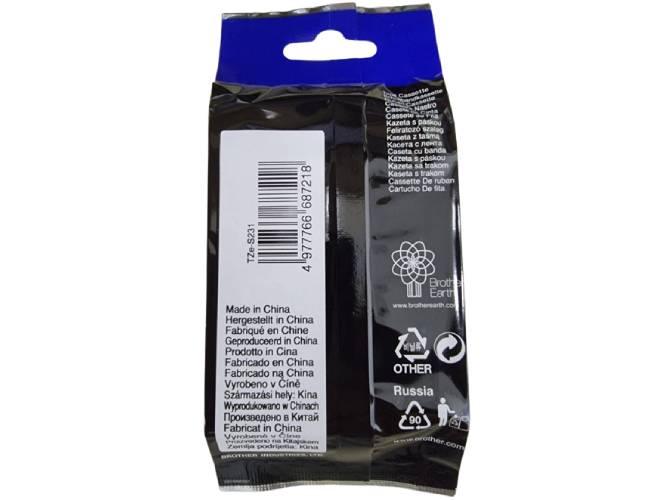 Brother P-touch 12mm TZ-S231 Strong Adhesive Tape, Black on White - Altimus