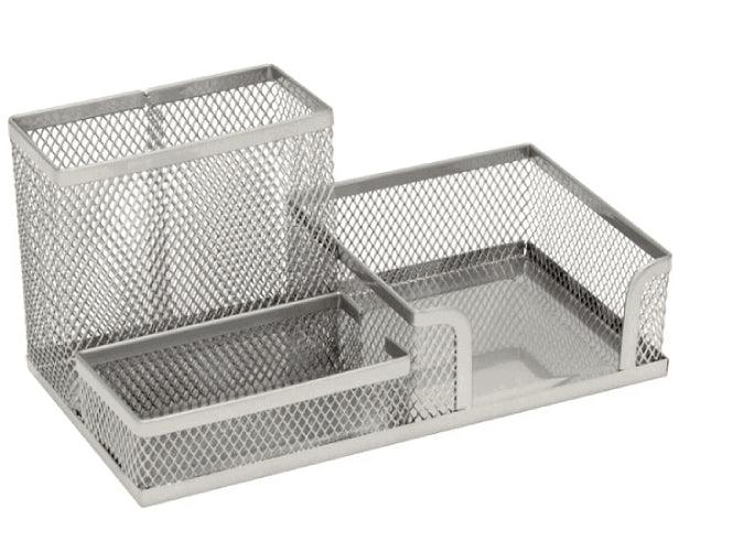 Deluxe Metal Mesh Desktop Organizer, Silver - Altimus