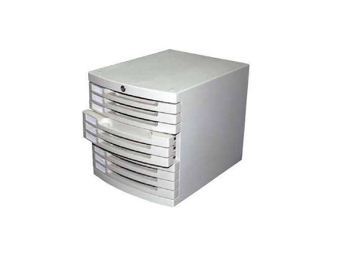 Partner 10 Drawer Cabinet with Lock, Grey, PT-28K - Altimus