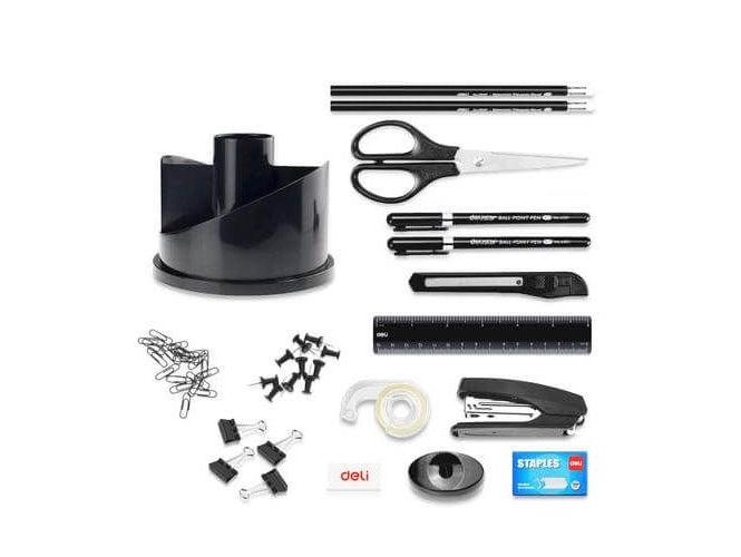 Deli Desk Organizer, Office Butler with 17 Accessories, Black (38251) - Altimus