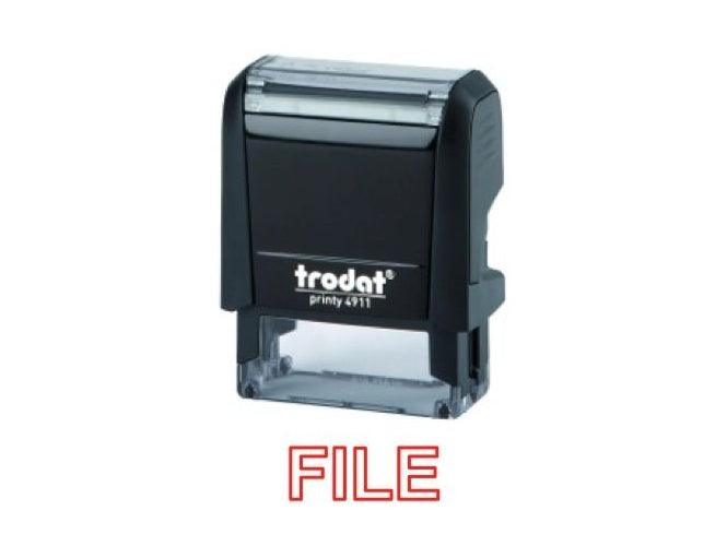 Trodat Printy 4911 Stamp "FILE" - Red - Altimus