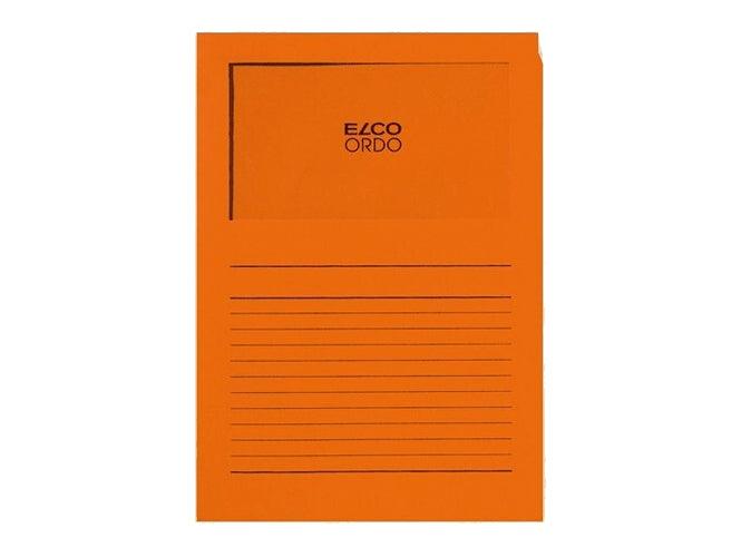 Elco Ordo Classico, L Paper Folder with Window, 5/pack, Orange - Altimus