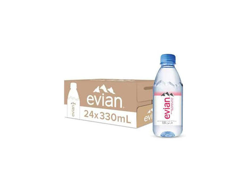 Evian Natural Mineral Water 330ml, PET Bottle, Case of 24 - Altimus