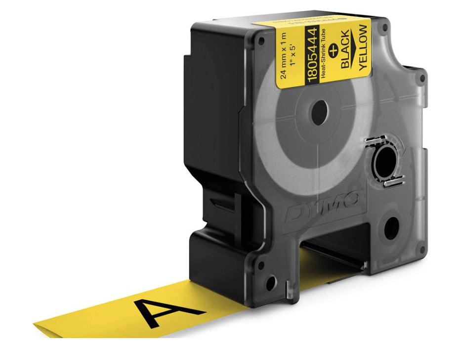 Dymo 1805444 Heat Shrink Tube, 24mm, Black On Yellow - Altimus