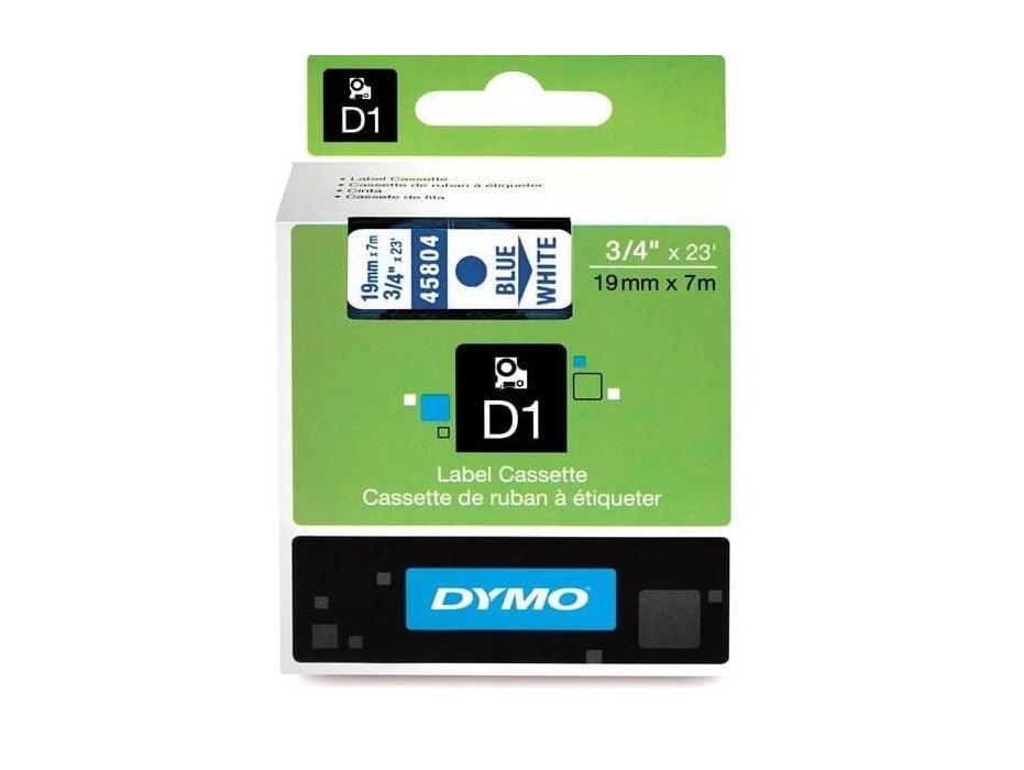 Dymo 45804, D1 Tape,19mm x 7m, Blue on White - Altimus