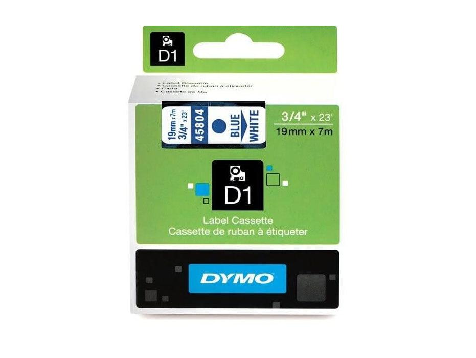 Dymo 45804, D1 Tape,19mm x 7m, Blue on White - Altimus
