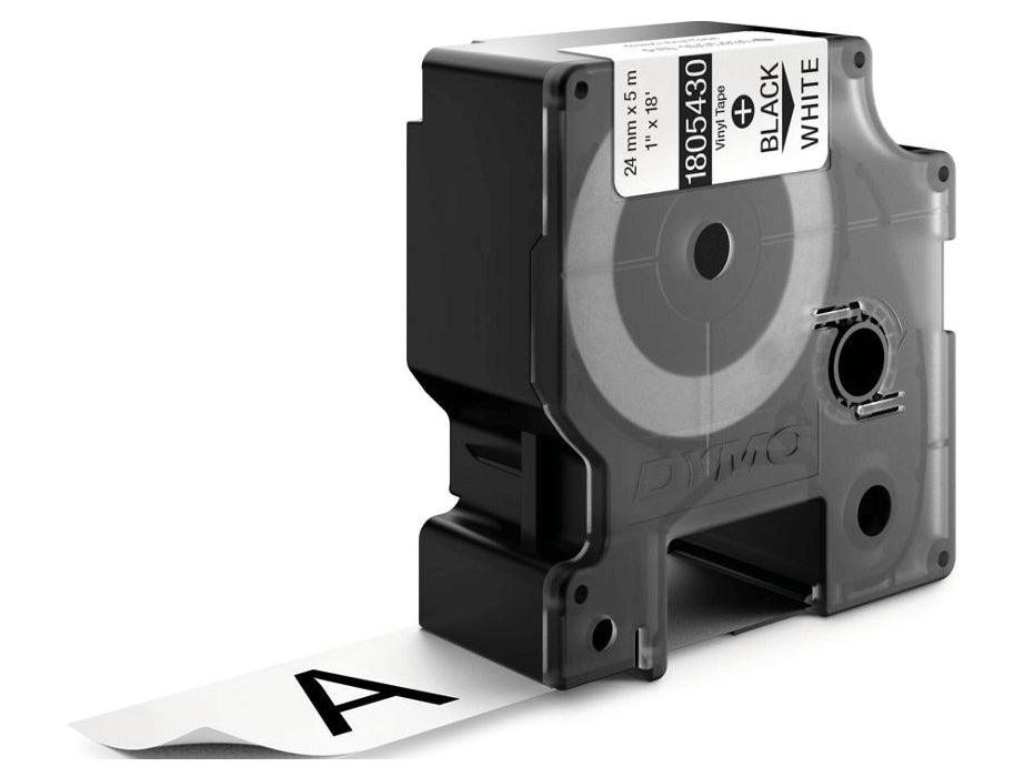 Dymo Rhino 1805430 24mm Vinyl, Black on White - Altimus