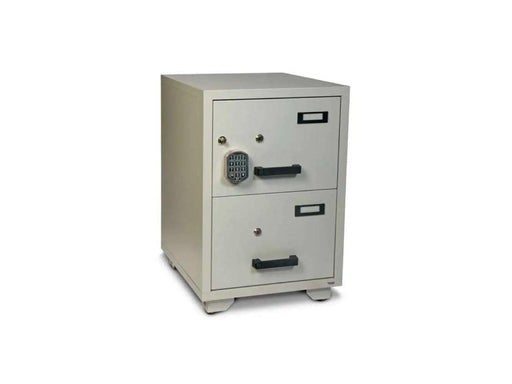 Valberg FC 2E-KK Fire Resistant Filing Cabinet, 2 Drawers, Digital & 2 Key Lock - Altimus
