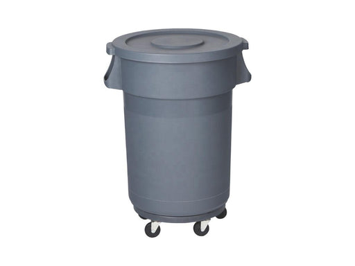 Chemex Circular Garbage Bin Plastic With Dolly Wheel 80 liters - Altimus
