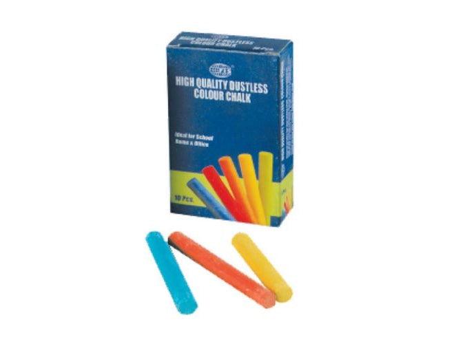 High Quality Dustless Chalks, Color, 10 pcs/Box - Altimus