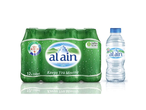 Al Ain Bottled Drinking Water 330ml, Pack of 12 - Altimus