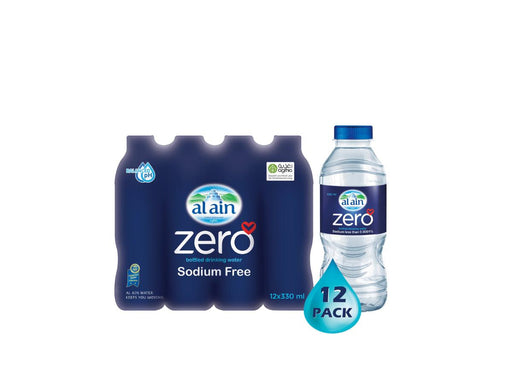 Al Ain Bottled Drinking Water Zero Sodium 330ml, Pack of 12 - Altimus